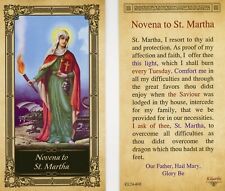 Saint Martha with Novena to St. Martha - Glossy Paperstock Holy Card picture