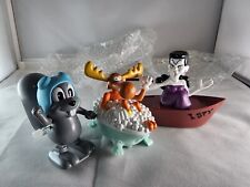 Natasha, Rocky & Bullwinkle, vintage wind up toys, uncirculated set picture