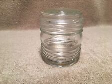 Vintage Clear Ribbed Glass for Porch Light Fixture Jelly Jar Type picture
