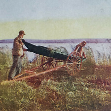 Duck Hunting Stereoview c1905 Hunters Boat Trailer Outfit Sportsmen Antique F91 picture