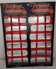 RARE Vintage Forever Comb Store Display Excellent Cond Still Sealed METAL Combs picture