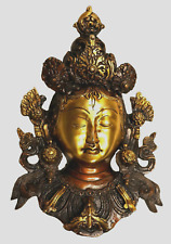 Large Tara Wall Hanging Figurine Antique Style Handmade Brass Sculpture (Brown) picture