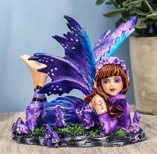 Ebros Purple Girl Fairy Statue 3.75