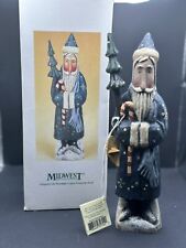 NWT MIDWEST OF CANNON FALLS Greg Guedel STAR FOLK Art Carved Santa Figurine NOS picture