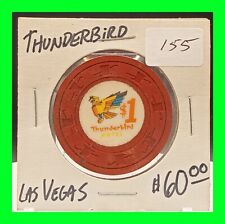 Vintage Las Vegas Thunderbird Hotel Morrey Brodsky $1 Gaming Chip - Rare - HTF picture