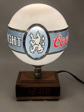 Vintage Adolph Coors Light Up Waterfall Globe Lamp Clock Wisconsin Made 1984 picture