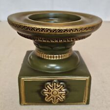 Vintage Colonial Candle Ceramic Pillar Candle Stand Green Made In Japan  picture