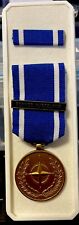 One NATO Kosovo Service Award medal with Kosovo bar and ribbon in NATO case picture