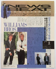 The Williams Brothers 1987 Clipping Japan Magazine PG 9S picture