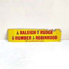 Vintage Old Raleigh Rudge Humber Robinhood Cycle Advertising Metal Sign Rare S52 picture
