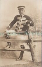 Kingston/Rondout NY - BAND LEADER - RPPC Postcard Short Studio picture