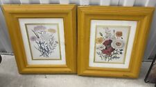 2 vintage heart lake, vintage beautiful floral pictures, there is some wear, picture