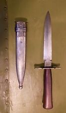 WW1 FRENCH TRENCH KNIFE, MODEL 1916 by S.G.C.O. w/ trench art scabbard  dagger  picture