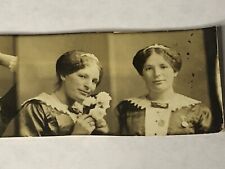 ANTIQUE VINTAGE PHOTO PHOTOMONTAGE STRIP WOMAN ON OLD TELEPHONE 4 POSES FASHION picture