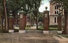 Postcard ME Brunswick Maine Bowdoin College Gates Posted 1912 Vintage PC H5357 picture