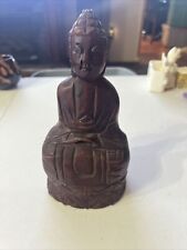 Vintage Chinese Wooden Carving Statue Wood Buddha Decor picture