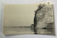 Vintage RPPC Postcard ~ Outer Point Pictured Rocks Lake Park ~ Munising Michigan picture