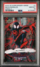 2023 Upper Deck Across The Spider-Verse #1 Miles Morales PSA 10 picture