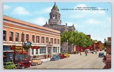 c1930s West Center Street Looking East Stores Downtown Marion Ohio OH Postcard picture