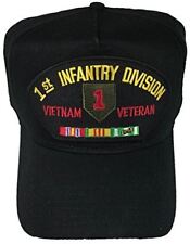 US ARMY 1ST ID FIRST INFANTRY DIVISION VIETNAM VETERAN HAT W/ CAMPAIGN RIBBONS picture