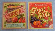 2 Different Very Nice Vintage  English  Cordial labels picture