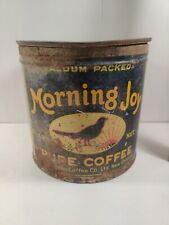 Vintage MORNING JOY COFFEE 2 1/2  Lbs metal CAN-NEW ORLEANS LA. Louisiana picture