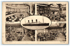 c1930's Cunard Line-RMS Berengaria Interior Multiview Vintage Postcard picture