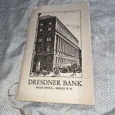 Vintage Brochure for Dresdner Bank with Fold Out Branch Map - Berlin Germany picture