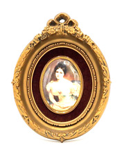 Vintage Countess of Blessington Victorian Gold Frame Cameo Creation Oval 6