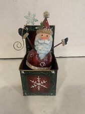 Vintage Jack In The Box Style Santa Metal Figurine RARE 2000 See All Photos NICE picture