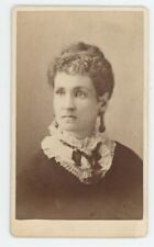 Antique CDV Circa 1870s Beautiful Woman Wearing Earrings Morrill Lowell, MA picture