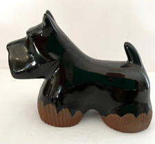 Black Scottie  NEW Ceramic Dog Figurine ~Brown Feet 5