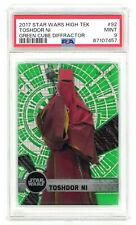 2017 Topps Star Wars High Tek Green Cube Diffractor Toshdor Ni PSA 9 picture