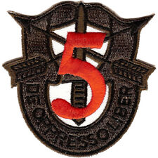 5th Special Forces Group Crest OD Green Red 5 Patch picture