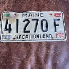 Vintage 1985 Maine License Plate #41270 F Tag Poor Condition Multiple Stickers picture