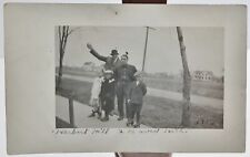 Vtg Real Photo Postcard 1916 Two Men Herbert and David Hill w Children Unmailed picture