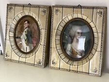 Vintage Lot Of 2 Cameo Miniatures Of Napoleon & Josephine 4.5 X 5.5 Inches picture