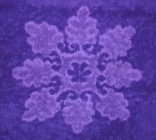 Vintage Cannon Royal Family Purple Floral Snowflake Sculpted Cotton Hand Towels picture