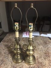 Pair Of Vintage Brass Table Lamps 20” picture