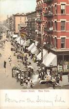 1906 vintage Postcard Hester St NYC China Town Street Scene Photo Color Litho picture