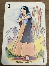 VINTAGE 1938 CASTELL SNOW WHITE SHUFFLED SYMPHONIES CARD AMAZING picture