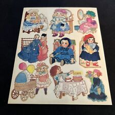 Vintage AGC American Greetings DOLLS Sticker Sheet Rare & HTF picture