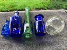 Antique Blown Japanese Bottles Blue Poison and Blown Chinese Cupping + More picture