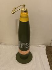 REPLICA INERT Howitzer Shell Man Cave TP Holder. 24” Inches Tall 8” Base 8 Lbs. picture