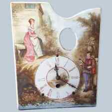 Antique 19th Artist Palette Clock with French Couple Signed picture
