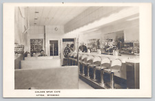 Golden Spur Cafe Interior Afton Wyoming c1960 Real Photo Postcard - Unposted picture