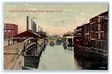 1914 Junction Erie And Oswego Canal Syracuse New York NY Posted Antique Postcard picture