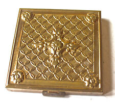 VOLUPTE Face Powder Make-up Compact Vintage 1950s Gold Plated picture