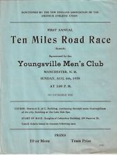 1939 10 Miles Road Race Youngsville Manchester New Hampshire Poster & Entry Form picture