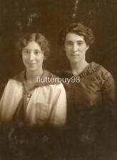 Y626 Vtg Photo TWO SISTERS, WWI ERA c Early 1900's picture